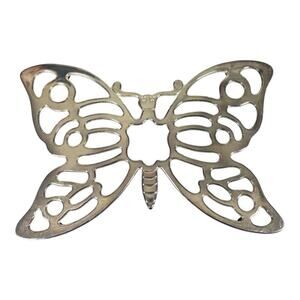 Vintage Leonard Silverplated Butterfly Trivet/Hot Plate From Italy